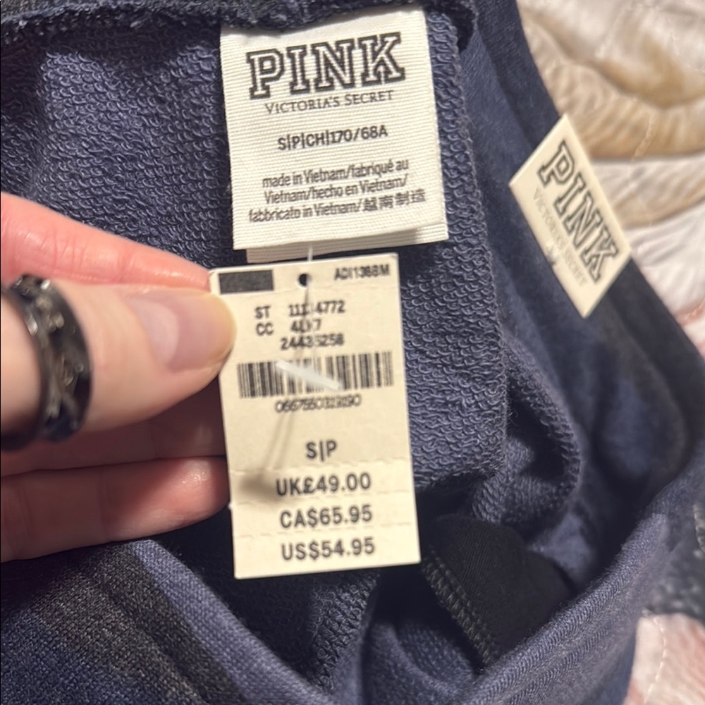 NWT VS PINK Skinny Jogger, dark blue camo, small - Picture 5 of 5